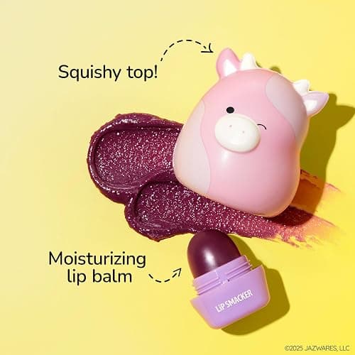 Lip Smacker Squishmallows Moisturizing Lip Balm, Fun Soft Squishy Collectible Top, Hydrates & Smooths – Patty thumbnail 3