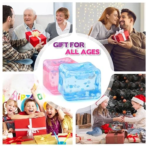 Chridark Ice Cube Fidget Toy for All Ages: 2 Pack Sensory Squishy Fidget Toys, Square Stress Balls, Classroom Prizes, Anxiety Relief Stress Cube Gift for Kids Teens Adults thumbnail 8