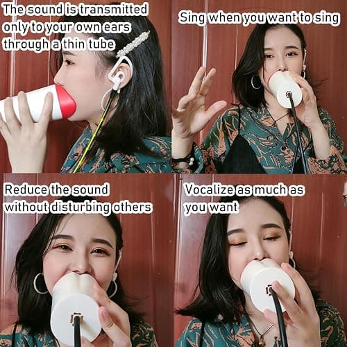 Vocal Dampener for Singing Practice, Performers, Stress Relief, Vocal Steamer for Singers, Portable Soundproof Home Learning Dome Singing Straw for Vocal Training thumbnail 5