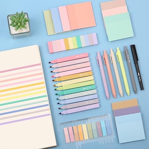 Mr. Pen- Aesthetic Book Annotation Kit, 38 pcs, Aesthetic Highlighters and Gel Pens, Transparent Sticky Notes, Transparent Sticky Tabs for Books, No Bleed Highlighters for Bible Pages No Bleed thumbnail 6