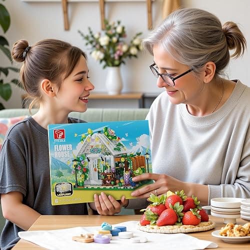 TYCOLE TGL Flower House Building Set with Lights,Garden House Building Toy Kits Compatible with Trend,Creative Greenhouse Playset,Christmas Birthday Gift for Adults or Girls 8-12 Years(719PCS) thumbnail 2