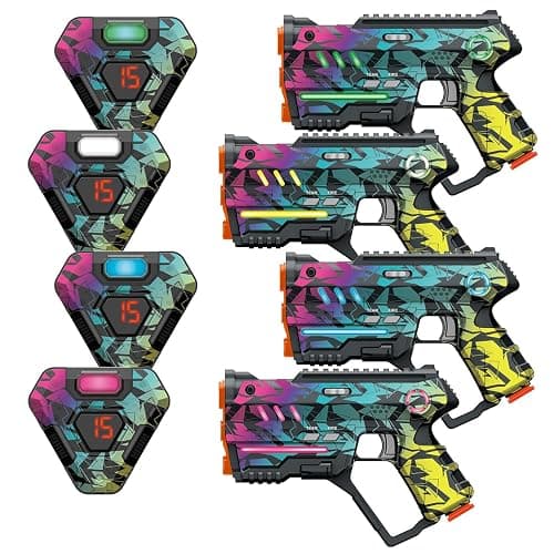 Laser Tag Set of 4, Lazer Tag Game for Kids Indoor & Outdoor Play, Gift Ideas for Kids Teens and Adults, Cool Toys for Teenage Ages 8 9 10 11 12+Year Old Boy & Girls - Image 1