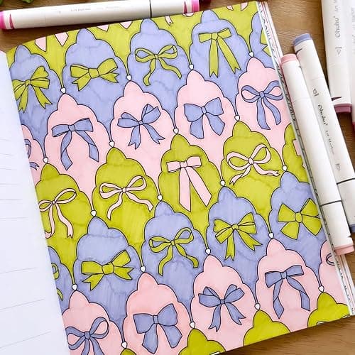 Put A Bow On It Coloring Book by Elyse Breanne Design | 40 Single-Sided Pages, Girly and Friendship Designs for Adults & Teens (8.5x10") thumbnail 9