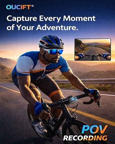 Oucift Sunglasses with Camera, Recording POV Glasses 4k Smart Glasse for Men Women Horse Girls Sunglasses Vision Cameras and Audio Video Gafas Con Camara Meets Function Sports Cycling Hiking HD thumbnail 2