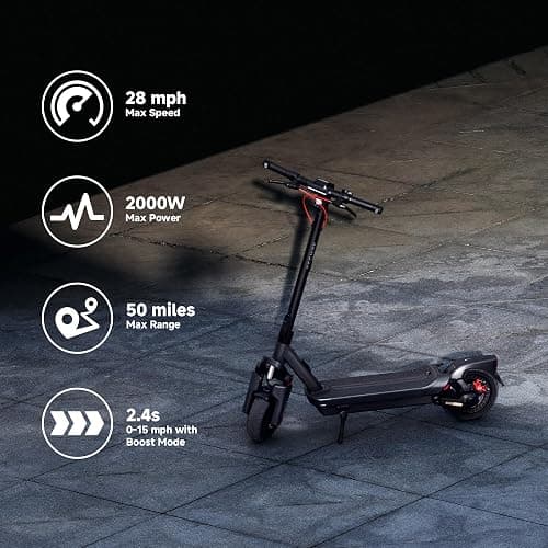Segway Ninebot MAX Series Electric Scooter, Up to 22–28 MPH, Long Rang, Dual Suspension & Braking System, Fast Charging, Scooter for Adults, UL-2272 2271 Certified (G2/G3) thumbnail 4