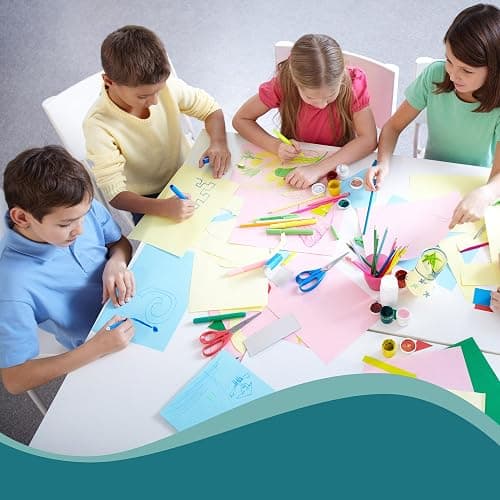 AIMI Assorted Colors Bulk for Kids School Supplies A4 Copy Paper Construction Paper Preschool Classroom Supplies Elementary Great for Arts Painting Coloring Drawing Crafts (100) thumbnail 2
