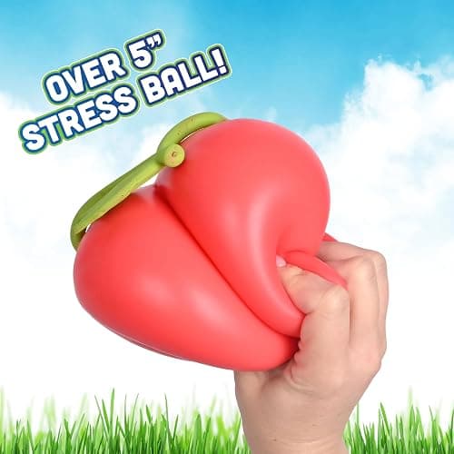 Toymendous Squishy Cherries, Jumbo Sweet Fruit Stress Toy, Twin Cherry Fidget Fun, 5.5 Inch Squishy Fruit, Fidget Sensory Food, Jumbo Strss Relief Toy or Kids & Adults, Easter Basket Stuffer thumbnail 2