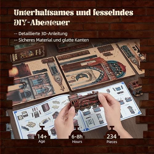FUNPOLA LED 3D Puzzle Magische Station Book Nook Kit - Interaktives 3D Holzpuzzle LED Magische Miniatur mit unendlichem Erweiterungsraum - DIY Bücherregal Einsatz Dekor Geschenke thumbnail 5