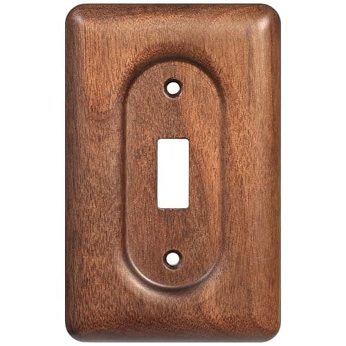 YDJSA Solid Walnut Light Switch Cover Decorative Single Toggle Wall Plate for Rustic Contemporary Interiors - Single Toggle - Image 1