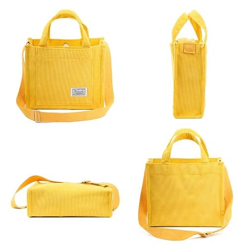 REDSINDA Aesthetic Corduroy Tote Bag Small Vintage Women Crossbody Bag Square Handbag Everyday Bag Mini Travel Shoulder Bag thumbnail 4
