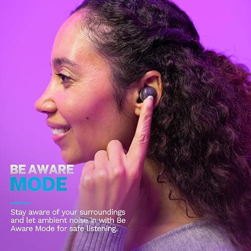 JLab Go Air Pop+ True Wireless Earbuds, in Ear Headphones, Bluetooth Earphones, 35H Playtime Ear Buds, Bluetooth Earbuds with Microphone, USB-C Charging Case, Dual Connect, EQ3 Sound, Clear thumbnail 3