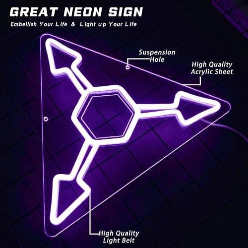 Murder Uzi Neon Sign For Wall Decor Dimmable USB Powered Absolute Solver Neon Light for Gaming Room Man Cave Decor Ideal Modern LED Light for Fans(13.2 * 11.5inch) - Purple thumbnail 5