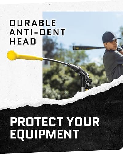 SKLZ Hurricane Batting Swing Trainer for Baseball & Softball - Durable Swing Arm - 4 Power Band System - High-Visibility, Anti-Dent Target Ball Head - Screw-in Base Legs, Metal Stakes & Carry Bag thumbnail 5