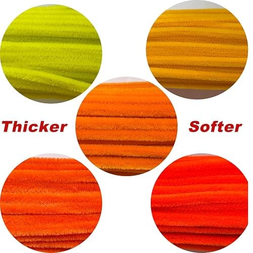 500pcs Colorful Yellow Pipe Cleaners Craft Supplies Chenille Stems for Handmade Gift Flower Bouquet DIY Art and Craft Projects (6 mm x 12 Inch) thumbnail 5