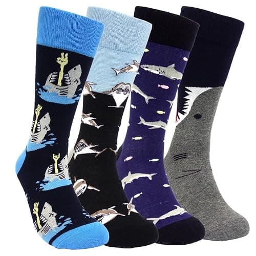 HSELL Mens Dress Socks Funny Novelty Crazy Design Cotton Socks Gift for Men - Image 1