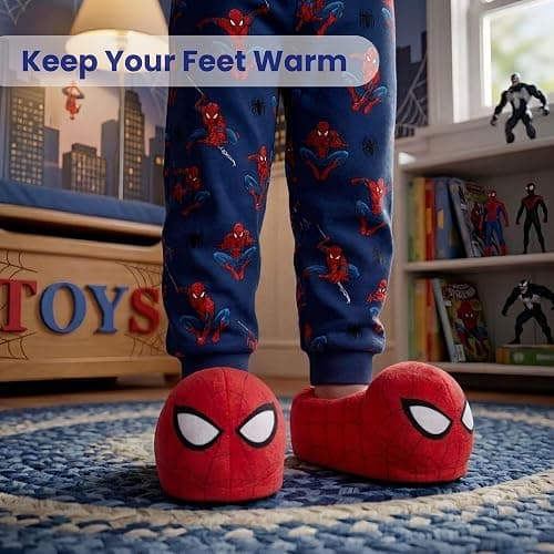Marvel Avengers Slippers Boys Indoor House Shoes Cozy Plush Kids Slippers thumbnail 3