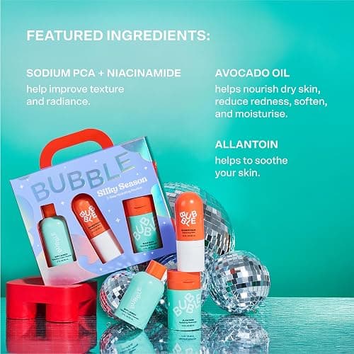 Bubble Skincare Silky Season 3-Step Hydrating Skin Care Set - Travel Size Skincare for Dry Skin - Soft Launch Cream Cleanser, Bounce Back Hydrating Toner Spray & Slam Dunk Moisturizer (3 Count) thumbnail 6