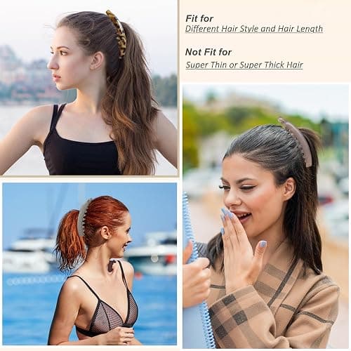 6 Pack 5 Inch Banana Hair Clips for Women Thin Fine Thick Hair,Strong Banana Claw Clips for Hair thumbnail 2