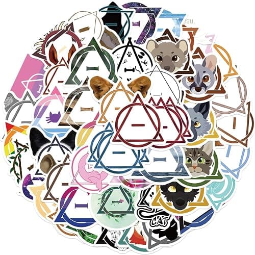 50Pcs Cute Therian Stickers for Kids Cartoon Water Bottle Stickers Pack Waterproof Vinyl Sticker for Water Bottle Laptop Scrapbook Phone Skateboard(Therian) - Image 1