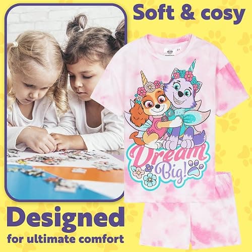 Paw Patrol Pajama Set Pack of 2 Short Summer Girls Pajamas Loungewear Gifts thumbnail 5