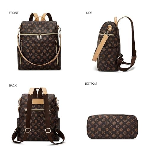Makes Backpack Purse for Women PU Leather Travel Satchel Handbag Convertible Design Bag with Purse thumbnail 5