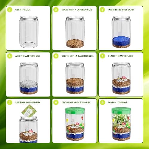 Dan&Darci Light-Up Terrarium Kit for Kids - STEM Science Kit - Educational DIY Toy for Boys & Girls - Birthday Craft Project Idea for Ages 6 7 8 9 10 11 12 Year Old thumbnail 5