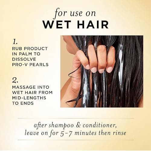 Pantene Miracle Rescue Hair Mask, Intensive Bond Repair with Melting Pro-V Pearls, Melts Away Damage, Builds Bonds, Strengthens Against Damage, Deep Conditioning for Dry Damaged Hair, 10.1 fl oz thumbnail 3