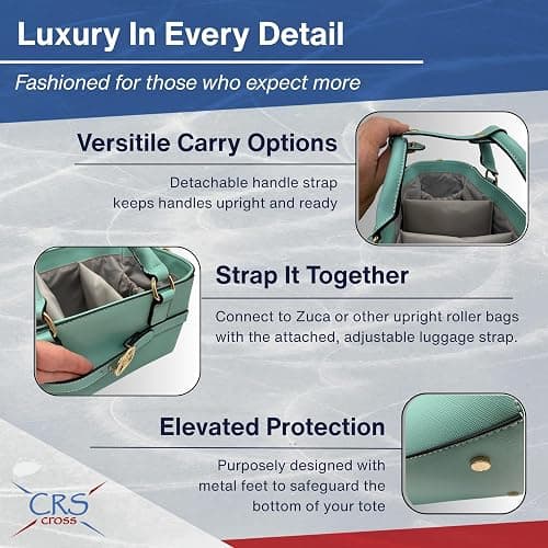 CRS Cross Rink Side Tote. Ice Skating Accessory Bag-Figure Skating, Roller, Inline Skaters, Dance, Cheer.Organizes Guards Water Bottle Phone thumbnail 6