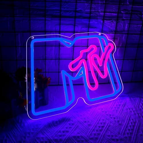 Music Neon Sign for Wall Decor Dimmable Music Neon Light Up Sign for Man Cave Neon Lights for Bedroom Led Neon Sign Suitable for Record Studio Bar Nightclub Party Concert Venue Size 13.77*9.64(P004) thumbnail 4