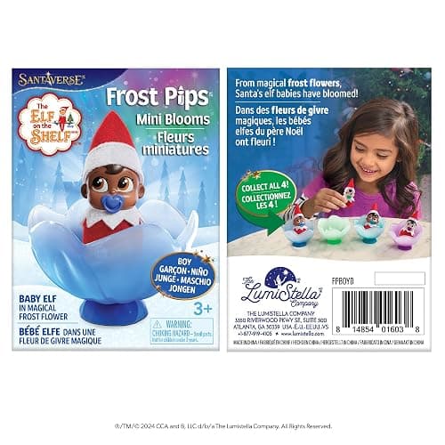 The Elf on the Shelf Frost Pips Mini Blooms Elf Baby Boy with Brown Eyes - Includes Frost Flower Cradle - for Ages 3 Years and Above thumbnail 4