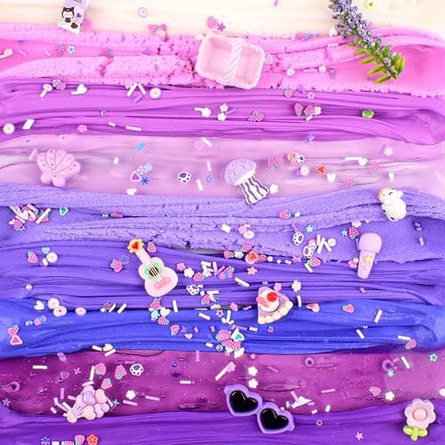 6 Pack Slime Kit, Purple Dream Slime Kids, Cloud Butter & Clear Slime, Party Favors, Toys for Girls Boys Ages 5 6 7 8 9 10 11 12, Goodie Bag Stuffers, Birthday Gift Ideas Cute Stuff thumbnail 4