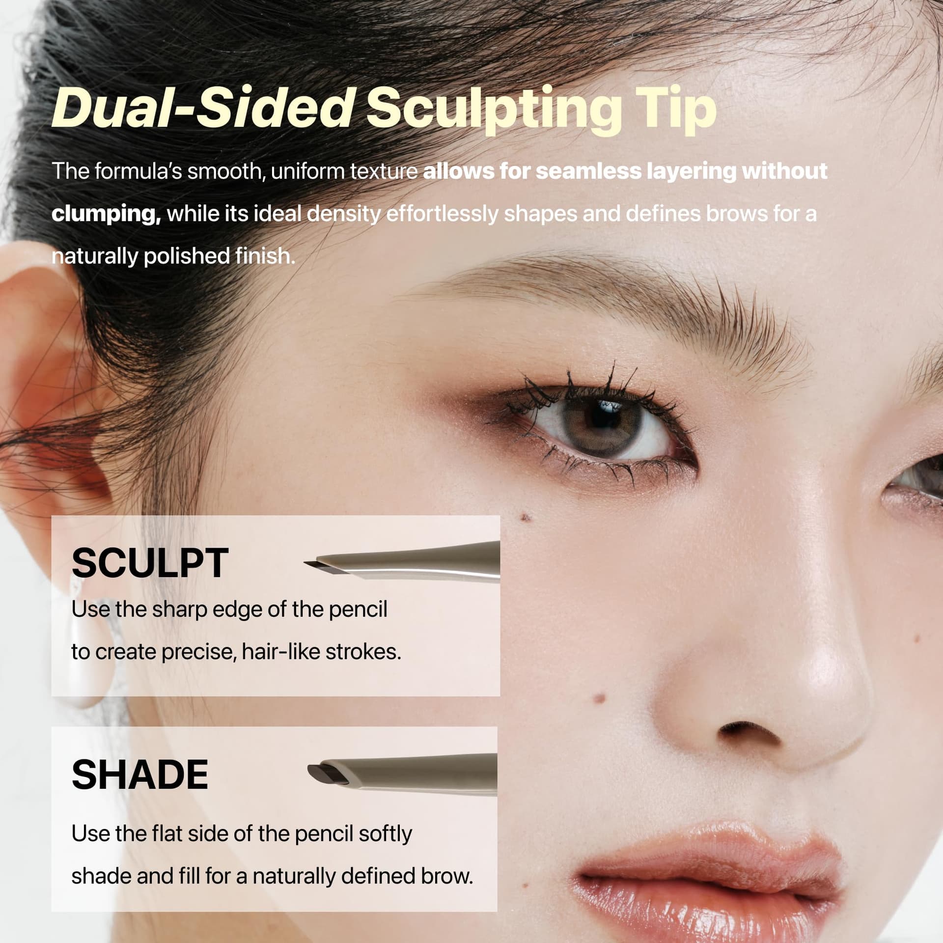 ENTROPY MAKEUP Tough Brow Sculpture Pencil, 3-In-1 Eyebrow Pencil with Built-In Razor & Brush, Smudge-Free, Long-Lasting, Natural Finish, Cool Gray (Charcoal)18g thumbnail 4