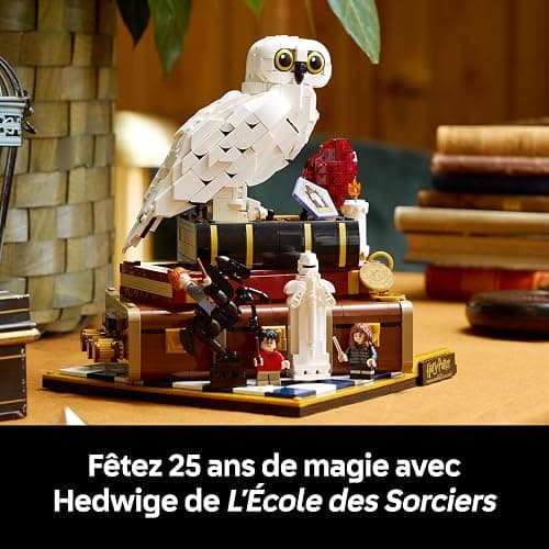 LEGO Harry Potter L’École des Sorciers – Édition Collector - Maquette DIY - Décoration Intérieure - Scènes Miniatures du Film - Figurine d'Hedwige - 3 Minifigurines - Idée Cadeau pour Fan Adulte 76466 thumbnail 4