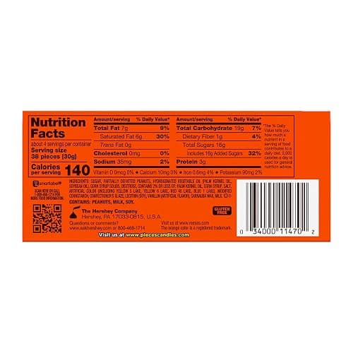 REESE'S PIECES Peanut Butter in a Crunchy Shell, Candy Boxes, 4 oz (12 Count) - Peanut Butter - 4 Ounce (Pack of 12) thumbnail 2