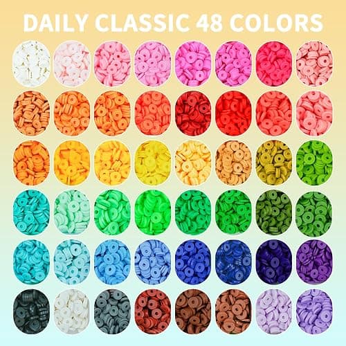 Friendship Bracelet Kit, 14,000pcs 48 Colors Bracelet Making Kit Clay Beads with Number Letter Bead Set Concert Merch Arts and Crafts Gifts for Kids Teen Girls Jewelry Making Supplies Bracelet Maker1 thumbnail 5