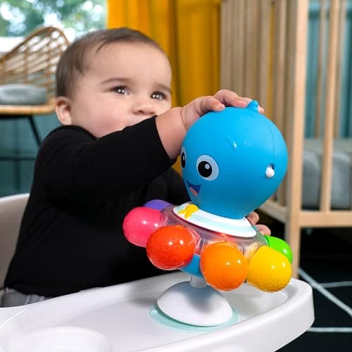 Baby Einstein Ocean Explorers Opus Spin & Sea Suction Toy for Highchair, Lights & Vibrant Colors, Ages 3 Months and up thumbnail 14