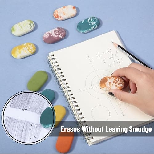 Mr. Pen- Erasers, 12 Pack, Earthy Colors, Marble Pencil Eraser, Erasers for Pencil, Mr Pen Erasers thumbnail 6