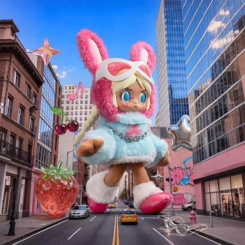 POP MART Peach Riot Fruit Punch Series Plush Doll Pendant - Poppy, Vinyl Plush Pendant, Bag Charm, Collectible Holiday Birthday Gifts for Kids Adults thumbnail 2
