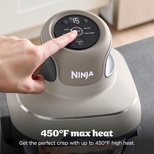 Ninja Crispi 4-in-1 Glass Air Fryer | 450°F | Non-Toxic | 4QT & 6-Cup Glass Containers w/Lids | Microwave, Freezer, Dishwasher Safe | Max Crisp, Air Fry, Bake, Recrisp | Stone | FN101ST thumbnail 2