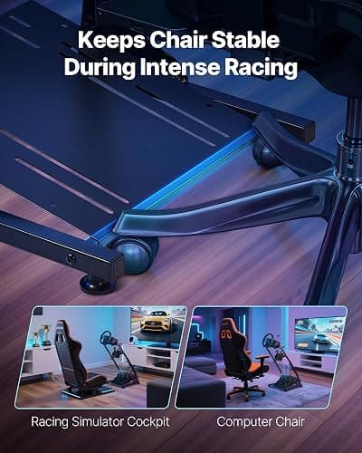 VEVOR Racing Wheel Stand, Adjustable & Foldable Simulator Stand for Logitech G29 G27 G920 G923, Thrustmaster T300RS T300GT T248 TS-PC TSXW Gaming Cockpit,Pedals Simulator NOT Included | Fit for Logitech G29 G27 G920 G923, Thrustmaster T300RS T300GT T248 TS-PC TSXW Gaming Cockpit, Pedals Simulator NOT Included thumbnail 5