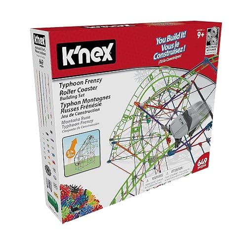 K'NEX 51438 Typhoon Frenzy Roller Coaster Building Set Building Kit, Gray thumbnail 3