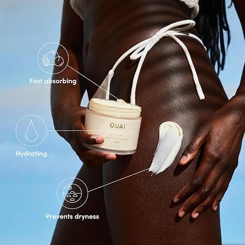 OUAI Body Cream, St. Barts - Hydrating Whipped Body Cream with Cupuaçu Butter, Coconut Oil and Squalane - Softens Skin and Delivers Healthy-Looking Glow - Sulfate-Free Skin Care (7.5 Oz) thumbnail 2