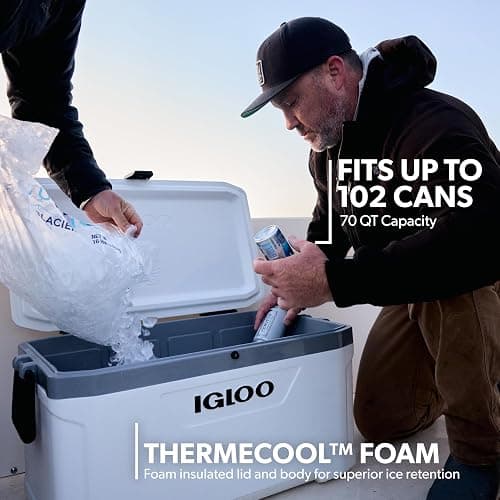 Igloo Marine Cooler | Insulated Hard Shell Ice Chest |Great for Fishing, Camping, Boating, & More thumbnail 2