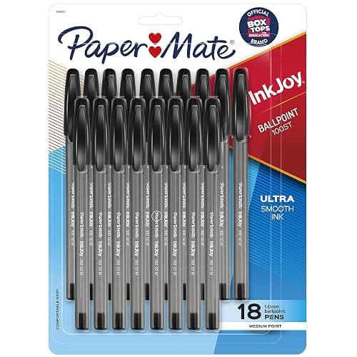 Paper Mate InkJoy 100ST Ballpoint Pens, Medium Point (1.0mm), Black, 18 Count - Image 1