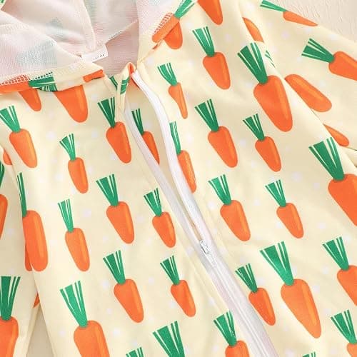 LAGKIYOJ Newborn Baby Boy Easter Outfit Bunny Ear Hooded Long Sleeve Romper Jumpsuit Baby Girl Boy Spring Clothes thumbnail 5