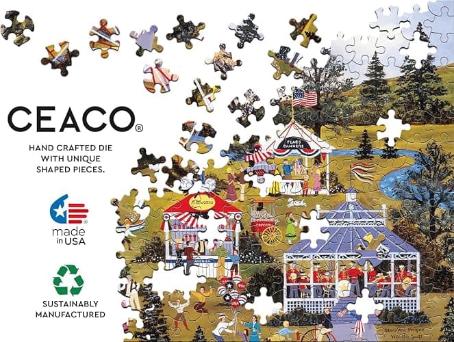 Ceaco - Jane Wooster Scott - Stars & Stripes II - 1000 Piece Jigsaw Puzzle thumbnail 5