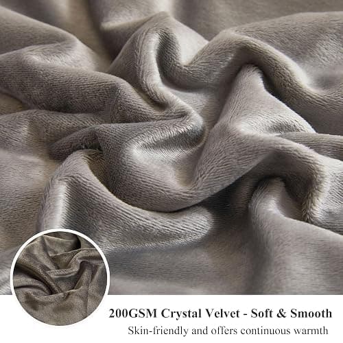 XeGe Luxury Faux Fur Cheetah Print Throw, Soft Leopard Print Fluffy Blanket, Shaggy Plush Decorative Couch Throw, Cute Animal Print Furry Fuzzy Single Blanket for Sofa Bed Chair Office, Grey thumbnail 6