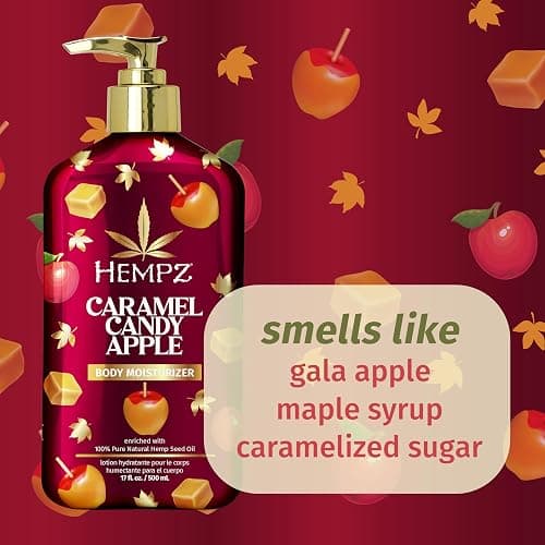 Hempz New Body Moisturizer, Body Lotion, Caramel Candy Apple, 17 fl.oz. | Fall & Winter for Men & Women, Limited Edition thumbnail 3