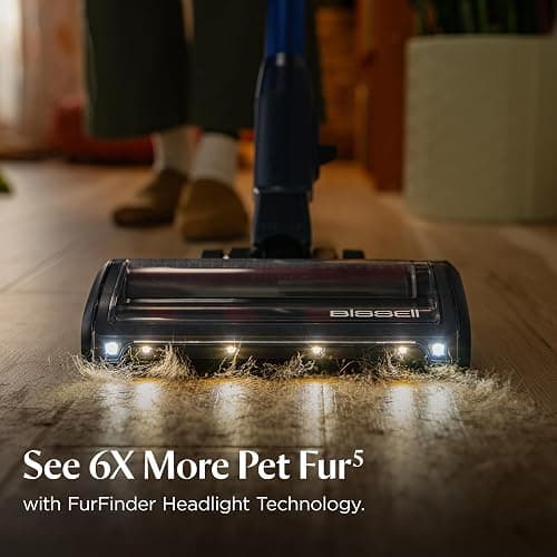 Bissell PowerClean DualBrush 280W Self-Standing Vacuum, 4196K | DualBrush & AutoAdapt technology; self-cleaning brush roll; removable battery; bright headlights thumbnail 2