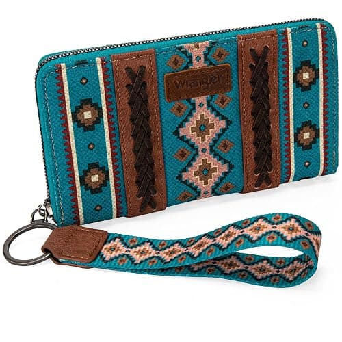 X Wrangler Wristlet Western Wallet Boho Aztec Credit Card Holder for Women - Image 1